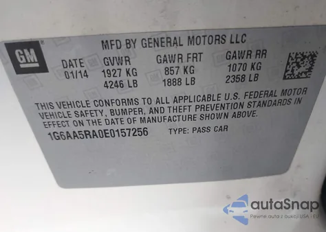 2014 Cadillac Ats Standard from USA, damaged, VIN 1G6AA5RA0E0157256